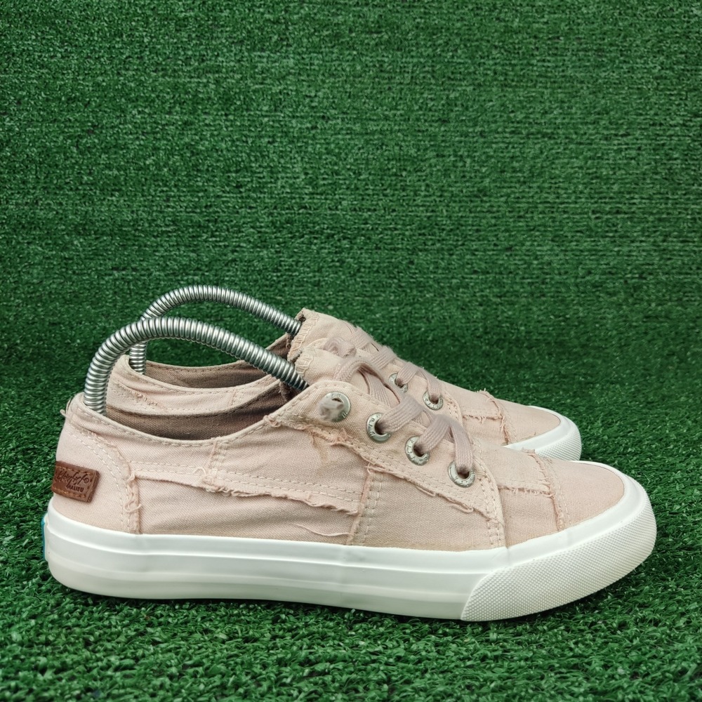 Blowfish Sneakers Womens 8 Pink Marley Canvas Slip On Distressed Casual Shoes